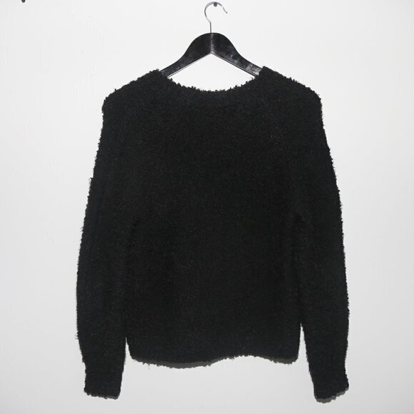 WILFRED FREE Kroes Mohair Wool Acrylic Blend Eyelash Black Sweater - Picture 7 of 7